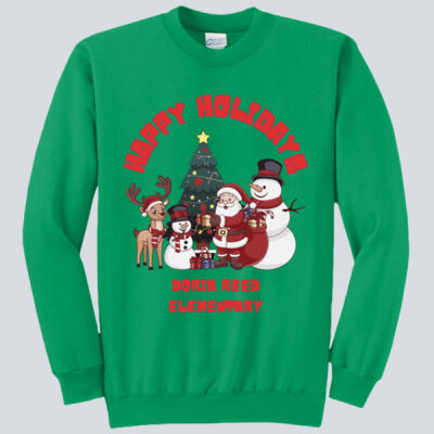 Adult Crewneck - Winter Holidays - Happy Holidays - Red Thumbnail