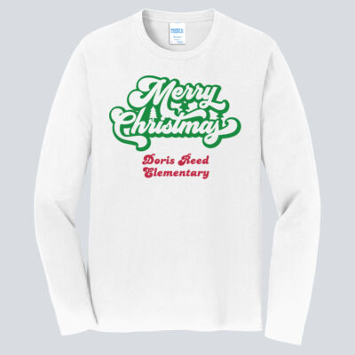 Adult Long Sleeve Shirt - Winter Holidays - Merry Christmas - Green & Red Thumbnail